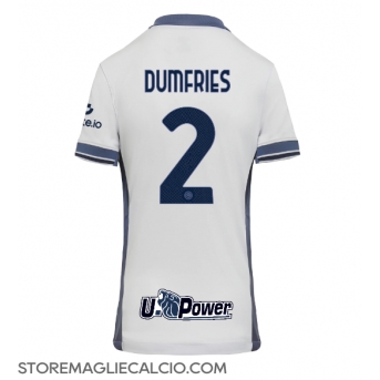 Inter Milan Denzel Dumfries #2 Maglia Gara Trasferta Repliche 2024-25 Donna